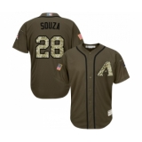 Youth Arizona Diamondbacks #28 Steven Souza Authentic Green Salute to Service Baseball Jersey