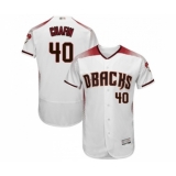 Men's Arizona Diamondbacks #40 Andrew Chafin White Home Authentic Collection Flex Base Baseball Jersey
