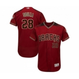 Men's Arizona Diamondbacks #28 Steven Souza Red Alternate Authentic Collection Flex Base Baseball Jersey