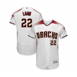 Men's Arizona Diamondbacks #22 Jake Lamb White Home Authentic Collection Flex Base Baseball Jersey