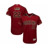 Men's Arizona Diamondbacks #22 Jake Lamb Red Alternate Authentic Collection Flex Base Baseball Jersey