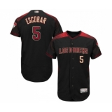 Men's Arizona Diamondbacks #5 Eduardo Escobar Black Alternate Authentic Collection Flex Base Baseball Jersey