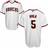 Men's Majestic Arizona Diamondbacks #5 Alex Avila Replica White Home Cool Base MLB Jersey