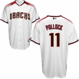 Men's Majestic Arizona Diamondbacks #11 A. J. Pollock Authentic White Home Cool Base MLB Jersey