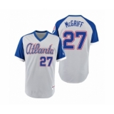 Men's Braves #27 Fred McGriff Gray Royal 1979 Turn Back the Clock Authentic Jersey