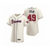 Men's Atlanta Braves #49 Robbie Erlin Nike Cream Authentic Alternate Jersey