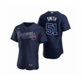 Men's Atlanta Braves #51 Will Smith Nike Navy Authentic 2020 Alternate Jerseys