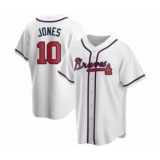 Youth Chipper Jones #10 Atlanta Braves White Replica Home Jersey