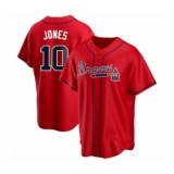 Youth Chipper Jones #10 Atlanta Braves Red Replica Alternate Jersey