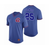 Youth Atlanta Braves #25 Tyler Flowers Royal Cooperstown Collection Legend Jersey
