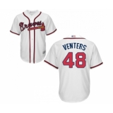 Youth Atlanta Braves #48 Jonny Venters Replica White Home Cool Base Baseball Jersey