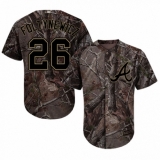 Youth Majestic Atlanta Braves #26 Mike Foltynewicz Authentic Camo Realtree Collection Flex Base MLB Jersey