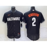 Men's Nike Baltimore Orioles #2 Gunnar Henderson Black 2023 City Connect Flex Base Stitched Jersey