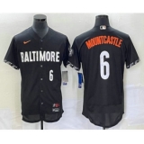 Men's Baltimore Orioles #6 Ryan Mountcastle Number Black 2023 City Connect Flex Base Stitched Jersey