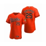 Men's Baltimore Orioles #25 Anthony Santander Nike Orange Authentic 2020 Alternate Jersey