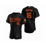 Men's Baltimore Orioles #16 Trey Mancini Nike Black Authentic 2020 Alternate Jersey