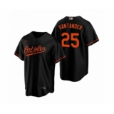 Men's Baltimore Orioles #25 Anthony Santander Nike Black Replica Alternate Jersey