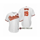 Youth Baltimore Orioles 2019 Armed Forces Day  #19 Chris Davis White Jersey