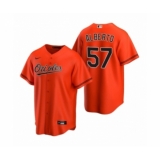 Youth Baltimore Orioles #57 Hanser Alberto Nike Orange 2020 Replica Alternate Jersey