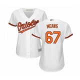 Women's Baltimore Orioles #67 John Means Authentic White Home Cool Base Baseball Jersey