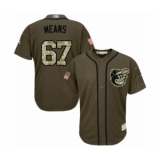 Youth Baltimore Orioles #67 John Means Authentic Green Salute to Service Baseball Jersey