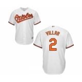 Youth Baltimore Orioles #2 Jonathan Villar Replica White Home Cool Base Baseball Jersey
