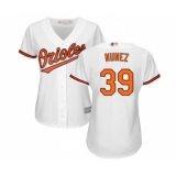 Women's Baltimore Orioles #39 Renato Nunez Replica White Home Cool Base Baseball Jersey