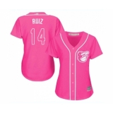 Women's Baltimore Orioles #14 Rio Ruiz Replica Pink Fashion Cool Base Baseball Jersey