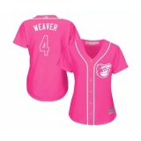 Women's Baltimore Orioles #4 Earl Weaver Replica Pink Fashion Cool Base Baseball Jersey