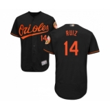 Men's Baltimore Orioles #14 Rio Ruiz Black Alternate Flex Base Authentic Collection Baseball Jersey