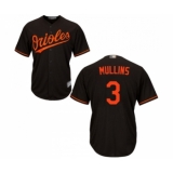 Men's Baltimore Orioles #3 Cedric Mullins Replica Black Alternate Cool Base Baseball Jersey