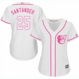 Women's Majestic Baltimore Orioles #25 Anthony Santander Authentic White Fashion Cool Base MLB Jersey