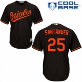 Youth Majestic Baltimore Orioles #25 Anthony Santander Authentic Black Alternate Cool Base MLB Jersey
