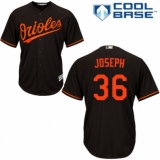 Men's Majestic Baltimore Orioles #36 Caleb Joseph Replica Black Alternate Cool Base MLB Jersey