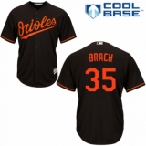 Youth Majestic Baltimore Orioles #35 Brad Brach Authentic Black Alternate Cool Base MLB Jersey
