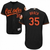 Men's Majestic Baltimore Orioles #35 Brad Brach Black Alternate Flex Base Authentic Collection MLB Jersey