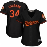 Women's Majestic Baltimore Orioles #34 Kevin Gausman Authentic Black Alternate Cool Base MLB Jersey