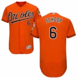 Men's Majestic Baltimore Orioles #6 Jonathan Schoop Orange Alternate Flex Base Authentic Collection MLB Jersey