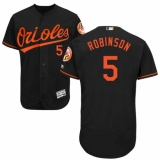 Men's Majestic Baltimore Orioles #5 Brooks Robinson Black Alternate Flex Base Authentic Collection MLB Jersey