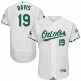 Men's Majestic Baltimore Orioles #19 Chris Davis White Celtic Flexbase Authentic Collection MLB Jersey