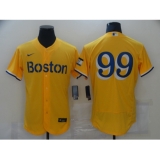 Men's Boston Red Sox #99 Alex Verdugo Nike Gold-Light Blue 2021 City Connect Jersey
