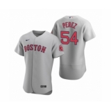 Men's Boston Red Sox #54 Martin Perez Nike Gray Authentic Road Jersey