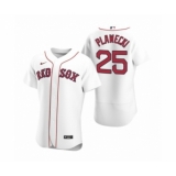 Men's Boston Red Sox #25 Kevin Plawecki Nike White Authentic 2020 Home Jersey