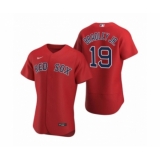 Men Boston Red Sox #19 Jackie Bradley Jr. Nike Red Authentic 2020 Alternate Jersey