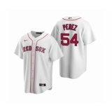 Men's Boston Red Sox #54 Martin Perez Nike White Replica Home Jersey