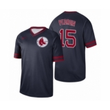 Women's Boston Red Sox #15 Dustin Pedroia Navy Cooperstown Collection Legend Jersey