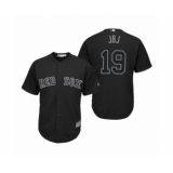 Youth Boston Red Sox #19 Jackie Bradley Jr. JBJ Black 2019 Players' Weekend Replica Jersey