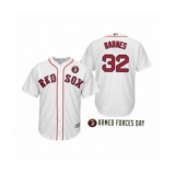 Youth 2019 Armed Forces Day Matt Barnes #32 Boston Red Sox White Jersey