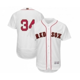 Men's Boston Red Sox #34 David Ortiz White 2019 Gold Program Flex Base Authentic Collection Baseball Jersey