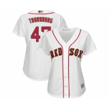 Women's Boston Red Sox #47 Tyler Thornburg Authentic White 2019 Gold Program Cool Base Baseball Jersey